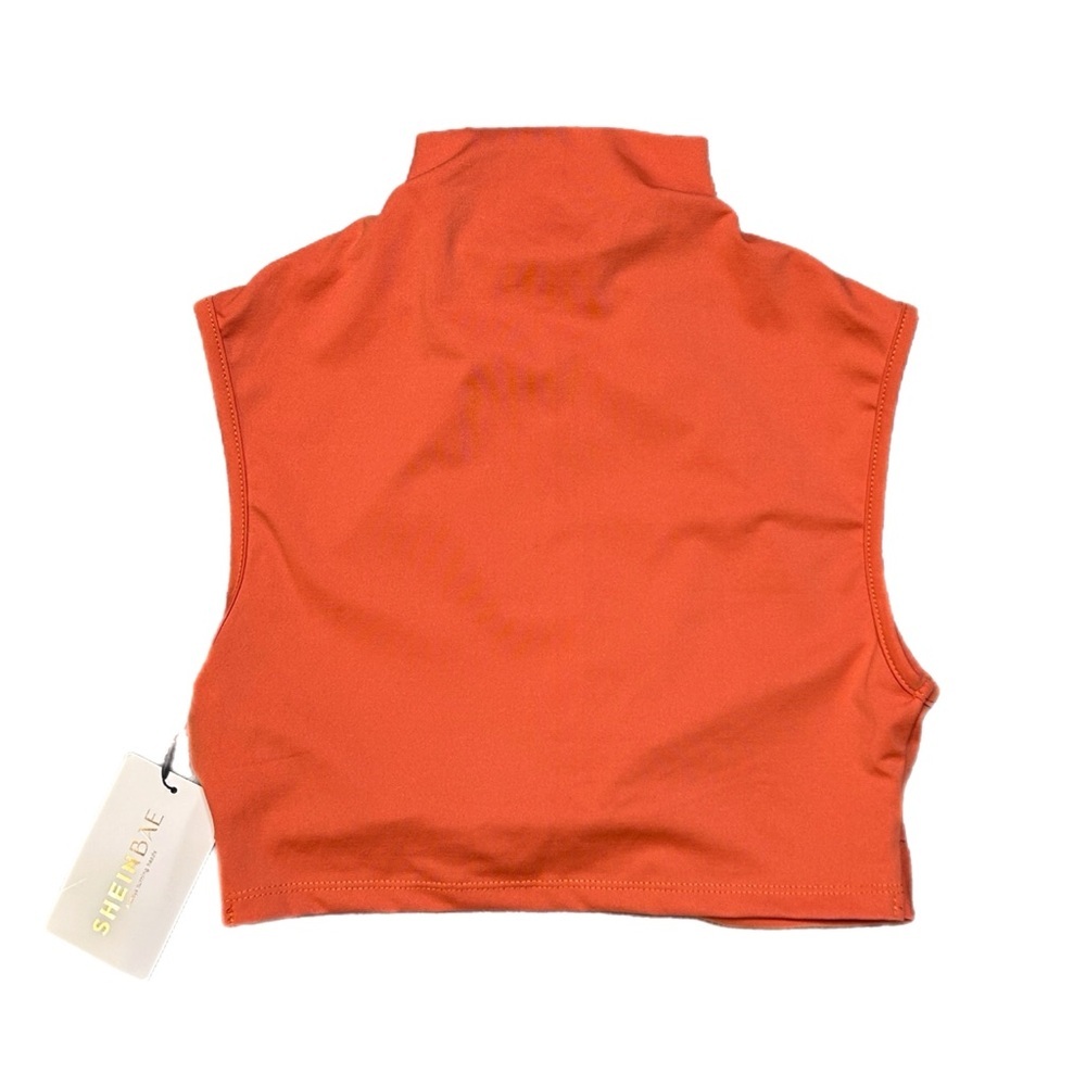SHEIN Vibrant Orange Athletic Crop Top - Picture 3 of 6